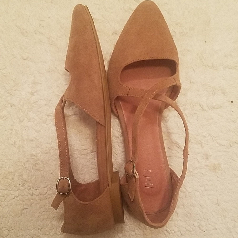 J.Jill Leather Criss-Cross Strap Flats